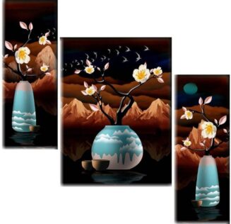 Mountain & Blossom Artistic Wall Art (Set of 3)