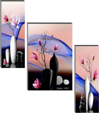 Abstract Pink Magnolia Wall Art (Set of 3)