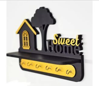 HOME Wall Mounted Key Holder with Mobile Stand & Shelf