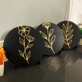 wall decor Hanging ,Round Shape Floral Wall Art size 8*8 inch