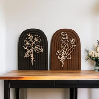 Flower Type Wall Decor mount Set-2 Brown , Black Colour Trending itoms